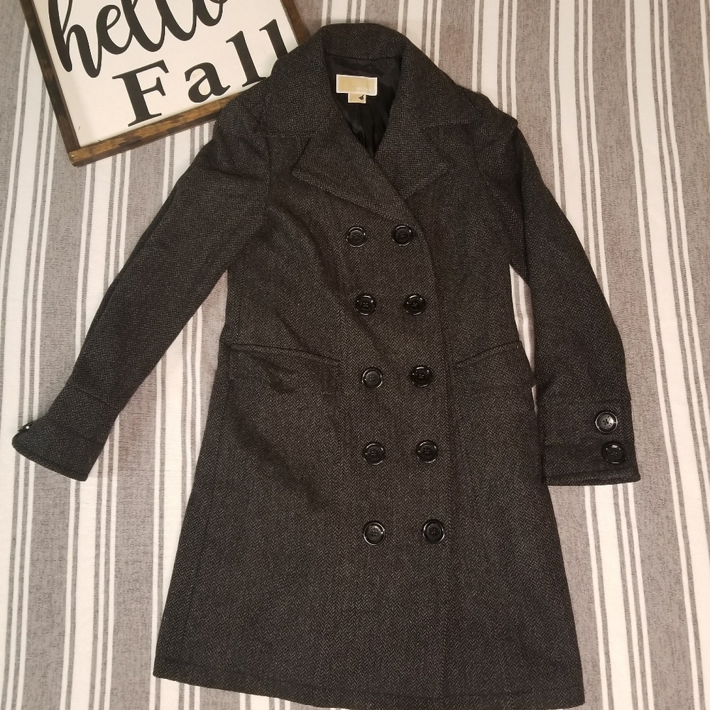 Micheal Kors Double Breasted Midi Coat